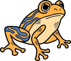 A frog with eyes is sitting on a white background vector