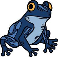 A frog with eyes is sitting on a white background vector