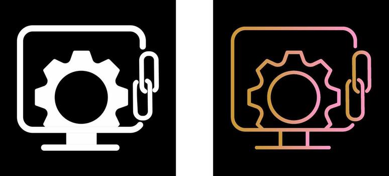 Link Optimization Icon Design vector