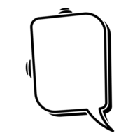 Speech bubble or chat bubble doodle design png