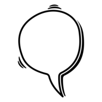 Speech bubble or chat bubble doodle design png