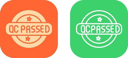 QC Passed Icon Design vector