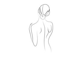 Fashion, style, youth, fitness, sports, beauty minimalist line drawing pro illustration vector