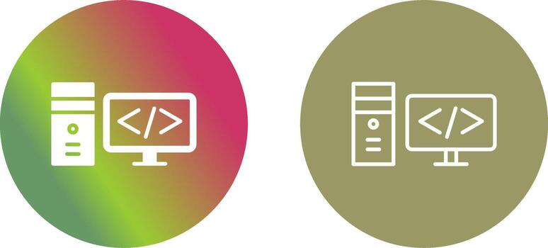 Coding Icon Design vector