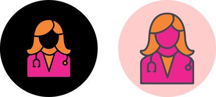 Female Doctor Icon Design vector