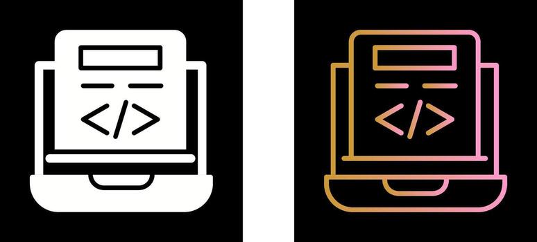 diseño de icono de codificación vector