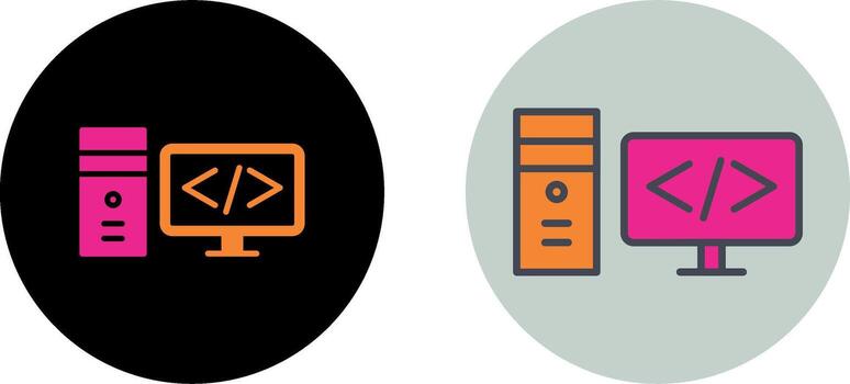 Coding Icon Design vector