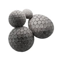 grå abstrakt 3d hexagonal maska objekt png