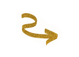 Gold funkeln gemalt Pfeil Objekt png