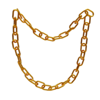 3d or maillon de chaîne Collier png