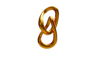 3d gold chainlink object png