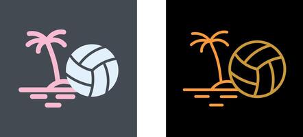 diseño de icono de voleibol de playa vector