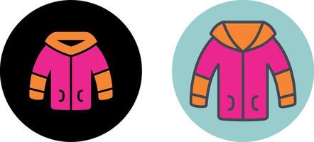 Winter Jacket Icon Design vector