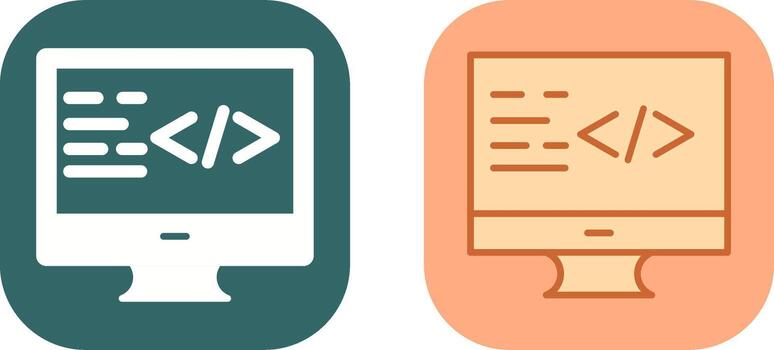 diseño de icono de codificación vector