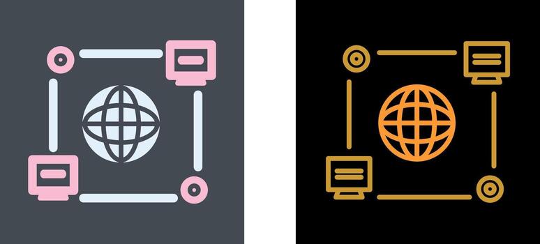 computadora conexión icono diseño vector