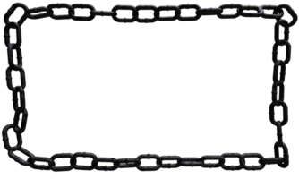 old rusty chain on transparent background png