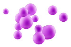 abstrait 3d Metaball liquide particules sur transparent Contexte png