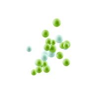 abstrait 3d Metaball liquide particules sur transparent Contexte png