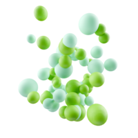 abstrait 3d Metaball liquide particules sur transparent Contexte png