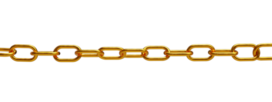 3d gold chain link png