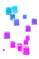 coloré 3d cube en forme de particule metaballs png