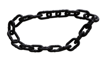 old rusty chain on transparent background png