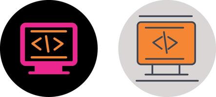 Coding Icon Design vector