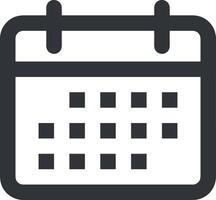 Calendar Icon symbol image for schedule or appointment vector