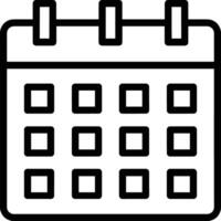 Calendar Icon symbol image for schedule or appointment vector