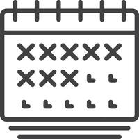 Calendar Icon symbol image for schedule or appointment vector