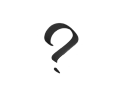 blank ink marker pen question mark scribble on transparent background png