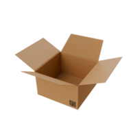 cardboard delivery box parcel on transparent background png