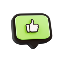 thumbs up icon on green speech bubble png