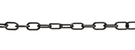 old rusty chain on transparent background png