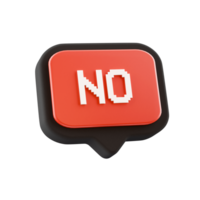 3d speech bubble object with NO text, on transparent background png