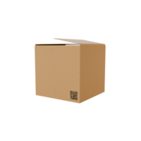 cardboard delivery box parcel on transparent background png