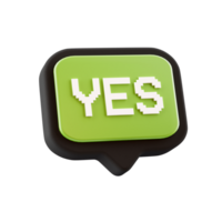 3d speech bubble object with AI text, on transparent background png