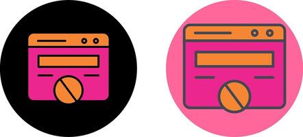 Block Website Icon Design vector