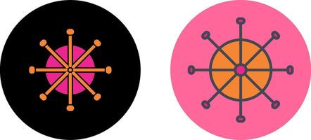 Ship Wheel Icon Design vector