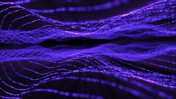 Energy. Energy field of abstract double violet waves abstract double violet waves of luminous particles on dark background. Symmetrical background. video