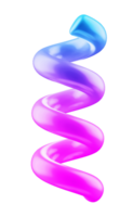 färgrik 3d spiral på transparent bakgrund png