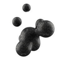 abstrait 3d Metaball liquide particules sur transparent Contexte png