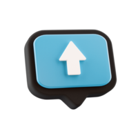 colorato 3d freccia icona su trasparente sfondo png