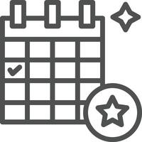 Calendar Icon symbol image for schedule or appointment vector