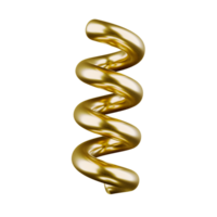 bunt Gold 3d Spiral- auf transparent Hintergrund png