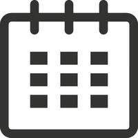 Calendar Icon symbol image for schedule or appointment vector
