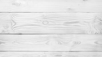 White wood texture background with wooden table top view. photo