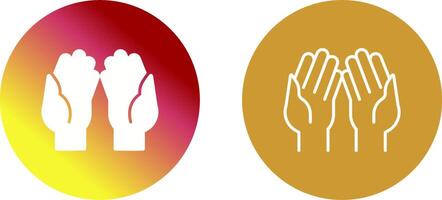 Praying Hands Icon Design vector
