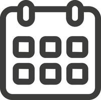 Calendar Icon symbol image for schedule or appointment vector