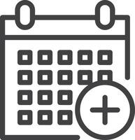 Calendar Icon symbol image for schedule or appointment vector